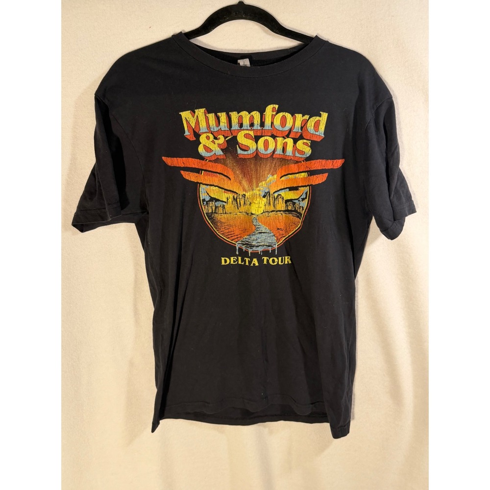 Mumford & Sons Delta Tour 2018 2019 Concert T Shirt Black Band Tee Medium